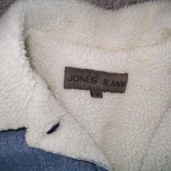 Jones Jean Jacket Mens Medium with Sherpa lining - Picture 9 of 9